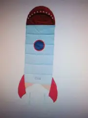 pottery barn rocket-shaped sleeping bag NIP NO MONOGRAM BLAST OFF TO DREAMLAND