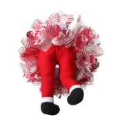 Christmas Elf Leg Christmas Garland Decoration Burlap Pose-able Plush Legs