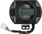 Gearwell Digital Speedometer, LCD Odometer Tachometer Compatible with DC12V Motorcycles, Universal 0‑199Km h Motorcycle Meter Refitting