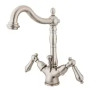 Kingston Brass KS143.AL Heritage 1.2 GPM 1 Hole Bathroom Faucet - Nickel