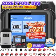2025 XTOOL D9S Car Diagnostic Scan Tool OBD2 Scanner Online E.CU Coding Topology