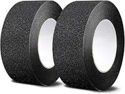 Anti Slip Tape Road Tape Heavy Duty 2 Roll Safety Non Skid Tape - Best Grip, Friction, Abrasive Adhesive for Stairs Outdoor/Indoor(5cm*10m/1.97inch*33ft)