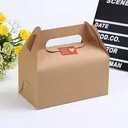Gift Boxes 25 Pack 6.3x3.5x3.2in Brown Fold Kraft Paper Boxes Bridesmaids Proposal Box Cupcake Boxes Easy Assemble Boxes with Lids for Wedding Birthday Party Christmas (with Paper tray)