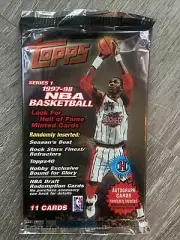 1997-98 Topps Series One NBA Basketball Cards Unopened Hobby Pack