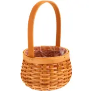 Candy Basket with Handle Cute Shelf Baskets for Organizing Small Woven Storage