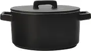 Maxwell & Williams Epicurious Round Casserole 2.6L Black Gift Boxed