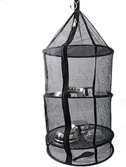 Drying Net - Grass Hanging Drying Net | Mesh Hanging Dryer Rack | Black Mesh Dryer Net | Quick and Secure Handling Vegetable Drying Plant Tray for Outdoor Yard Patio Garden