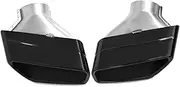 Car Exhaust Tip Compatible For BMW G30 G31 G32 2017-2024 Design F10 F11 2011-2014 Stainless Steel Muffler Tip Tailpipe Nozzle(Black A)