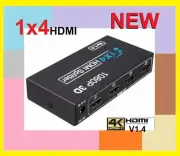 New 1 In 4 OUT HD 1080P 3D V1.4 HDMI Splitter Duplicator Amplifier Extender_