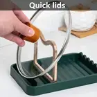 Pan Cover Shelf Groove Design Storing All-in-1 Fork Spatula Cooking Tool Storage