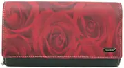 Franco Bonini - 4206 Classic Flap over ladies leather wallet - Rose Print