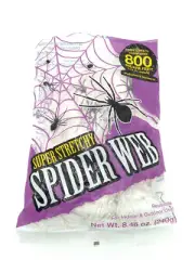 Super Stretchy Spider Web for Halloween Indoor/Outdoor Decoration New (800 SFT)