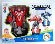 PowerTRC 3-in-1 Take Apart Robot & Truck Toy with Screwdriver & Power Drill