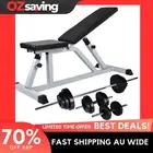 Workout bench adjustable weight set 30.5 kg steel black home gym 5350