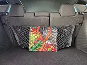 Back Seat Style Automotive Elastic Trunk Mesh Cargo Net for Honda HRV LX Sport EX-L 2023-2025 - Premium Trunk Organizer and Storage - Luggage Net for Crossover - Best Car Organizer for Honda HRV