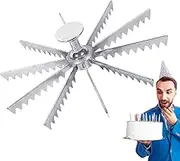 Multi-Tooth Pie & Cake Cutter – Aluminum Alloy Crust Cutter for Even Slicing | Creative Baking Tool for Cheesecake, Pizza, Square Cakes, Ideal for Kitchen, Cooking Supplies, and Dessert Preparation