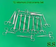 72 Veterinary Instruments set Surgical Medical Spay Pack Forceps ECONOMY DS-1058