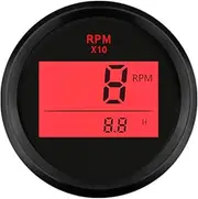 ELING Waterproof Digital Tachometer REV Counter RPM Gauge with Hour Meter 9990RPM 52mm 9-32V with Backlight