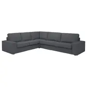KIVIK corner sofa, 5-seat, Gunnared medium grey