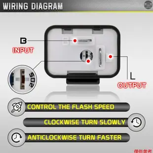 通用 2 針方向燈閃光繼電器可調節黑色用於摩托車剎車燈尾燈轉向信號燈燈泡 1PCS