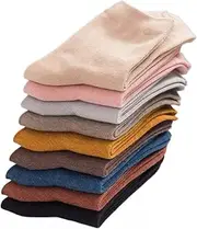 [TYKGD] Women's Socks Spring Women's Harajuku Solid Thin Candy Color Colorful Bamboo Fiber Socks 5 Pairs