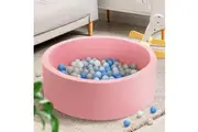 Keezi Kids Ball Pit 90x30cm Ocean Foam Play Pool Barrier Toys Children Pink