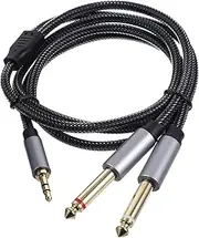 ARTIBETTER 5pcs Cable Splitter Line Computer Sound Bar 1/4 Audio Cable Audio Cable Splitter Instrument Cables Cloth Instrument Cable 1/8 to 1/4 Adapter Guitar Patch Cable Amp Cable Copper