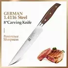 Full Tang Chef Carving Knife Stainless Steel Wood Handle Premium Slicing Beef 8"