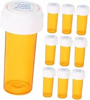 FONDOTIN 10pcs Portable Pill Case Organizer with Screw Cap Travel Friendly Moisture Storage for Tablets Vitamins and Small Items for Home Office and Outdoor Use