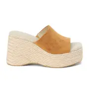 COCONUTS by Matisse Sorrento Espadrille Wedge Womens Brown Casual Sandals SORRE