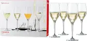 Spiegelau Special Glasses Prosecco Glass, Clear – Elegant Diamond-Shaped Crystal Glassware for Enhancing Aromatics – Machine-Made, Durable & Dishwasher Safe – 270 ml Capacity (Pack of 4)