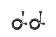2x Sansai 3in1 USB USB-C Micro Charging 1.5m Coiled Cable for iPad iPhone Assort