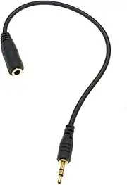 2.5mm Male to 3.5mm Female AUX Converter Cable Stereo Sound Mic Adapter 4-Pole 3-Pole Elbow Straight Plug Available Gold Plated - Straight 2.5mm Plug
