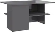 vidaXL Coffee Table Table Side Sofa Tea Table End Couch Dinner Telephone Table Office Home Living Room Furniture High Gloss Grey Engineered Wood