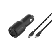 Dual Car Charger 42W + USB-C cable with Lightning connector
