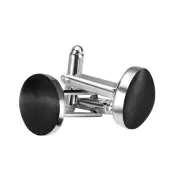 Black Cufflinks for Men Tuxedo Shirt Cuff Links for Grooms Wedding Business 1...