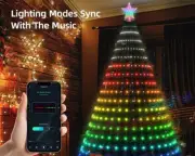 Smart RGB LED Christmas Tree Lights, App-Controlled Multicolor Decor Holiday