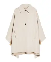 Max Mara Button-Up Long-Sleeved Cape One size albino