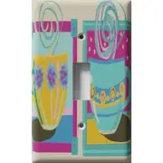 SnazzySwitch More Retro Coffee Mugs Decorative Light Switch Plate Cover