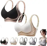 [liucocotos] Caralush Bra, Caralush Pushup Bra Lushfitting Powerful Push-Up Seamless Bra, Super Gather Push Up Wireless Bra
