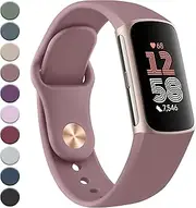 Meliya Band Compatible with Fitbit Charge 6 Bands/Fitbit Charge 5 Bands Women Men, Soft Silicone Adjustable Waterproof Sport Replacement Wristbands Strap for Fitbit Charge 6/Charge 5 Fitness Tracker