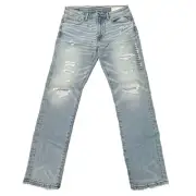 American Eagle Size 31X30 Airflex+ Slim Light Destroy Wash Jeans Distressed