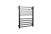 HOTWIRE Hotwire Heated Towel Rail - Square Bar (H900mmxW700mm) with Timer - Black