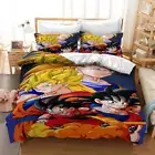 Dragon Ball Anime #20 Quilt Duvet Cover Set Double Bed Linen Bedding Kids