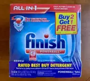 Finish Powerball All In 1 Automatic Dishwasher Detergent Tablets 32/Box, 3 Boxes