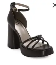 WORTHINGTON Ellsworth Slingback Chunky Heel Platform Black 10M NWT