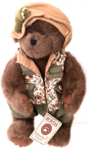 Boyds 904131 Orvis T. Fisher With Tad frog Plush 12" Animal Stuffed Bear