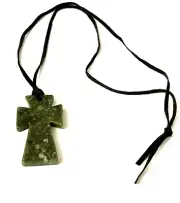 J.C. WALSH, DUBLIN, 2 1/2" X 1 1/2" CONNEMARA MARBLE PENDANT JCW201