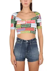 [Kenzo] Kenzo-Kenzo Labels Short Top-Donna S