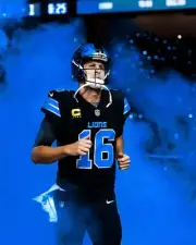 Jared Goff Blue Smoke Entrance Detroit Lions 8x10 NFL Football Photo